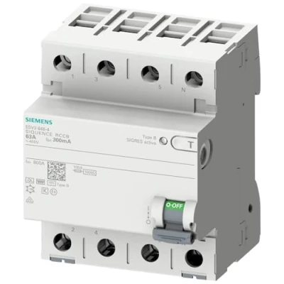 Immagine di Siemens 5SV33444 5SV3344 4 Interruttore differenziale di sicurezza B poli 40 A 0.03 400 V