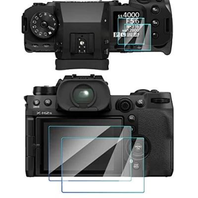 Immagine di XH2S Pellicola proteggi schermo compatibile per Fujifilm X H2S Top e LCD (2+2 pezzi), FANZR 0,3 mm durezza 9H, antigraffio