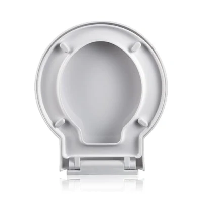 Immagine di Flipped Warmth Copriwater Coprivaso WC Rotondo, Tavoletta A Forma Circolare con Chiusura Ammortizzata PP Antibatterico, Coperchio Universale Bianco,39 * 40cm