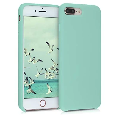 Immagine di kwmobile Cover per Apple iPhone 7 Plus/iPhone 8 Plus Custodia Back Case Smartphone in Silicone TPU Protezione Gommata verde caledon