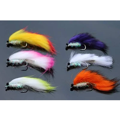 Immagine di Tigofly 6 pz/lotto colori assortiti Zonker Streamers trota, mosca pesca a esche set dimensioni #2
