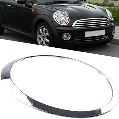 Immagine di KYYET Lunetta cromata per anello di rifinitura fari Compatibile con Mini Cooper 2007 2014 R56 R57 R58 R59 (destro)