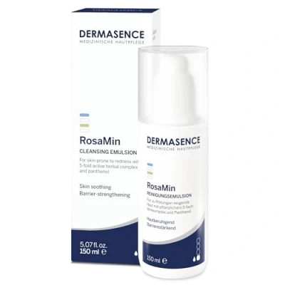 Immagine di DERMASENCE RosaMin Cleansing Emulsion 150 ml, detergente viso per pelli sensibili, Struccante e occhi la cura del viso, Latte rosacea couperose