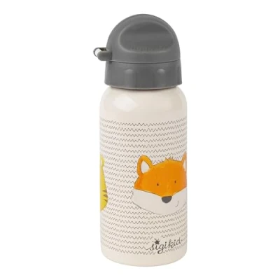 Immagine di Sigikid Borraccia in acciaio inox 25380, 4 amici, 400 ml, consigliata per bambini a partire da 1 anno, robusta, prova di perdite, infrangibile