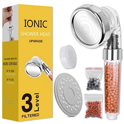 Immagine di Soffione Doccia Magichome a 3 Modalità, ad Alta Pressione, Ionico Risparmio Idrico, Staccabile, Portatile Staccabile