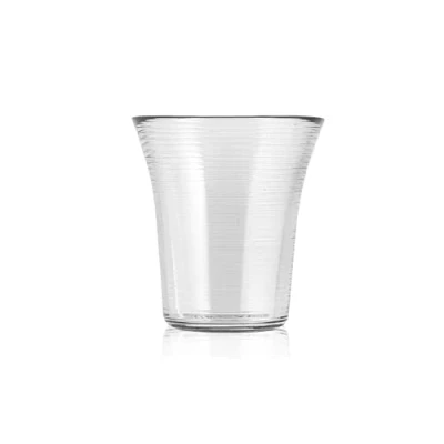 Immagine di H&amp;h set 6 bicchieri tavola circle in vetro trasparente cl 27