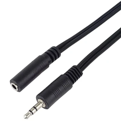 Immagine di PremiumCord Cavo Prolunga Jack 3,5 mm, Maschio Femmina, Audio per Cuffie Aux, Schermato, Colore Nero, Lunghezza 3 m