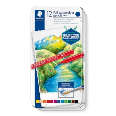 Immagine di STAEDTLER Design Journey 14610G Matite in scatola di metallo, 12 colori assortiti