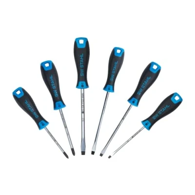 Immagine di SW Stahl 32814L set di cacciaviti resistenti agli urti, 6 pezzi, con fessura e croce, attrezzi