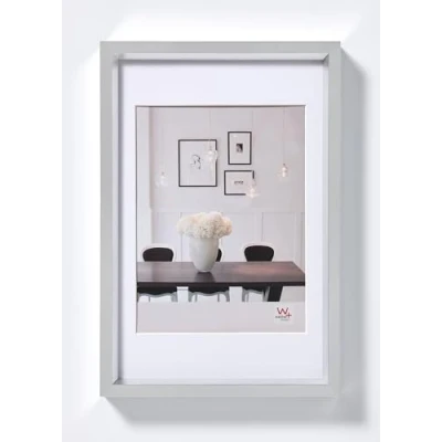 Immagine di walther design argento 30 x 45 cm con passe partout, cornice in plastica Steel Style ES045S