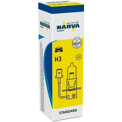 Immagine di NARVA 483213000 Lampadina, faro di profondità H3 12V 55W Alogeno BMW: 3 Touring, Sedan, 1 Hatchback, FIAT: 500 Punto II Hatchback