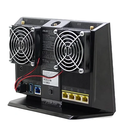 Immagine di Ventola di raffreddamento per radiatore calore, alimentazione USB, ultra silenziosa, controllo della temperatura router RT AC68U, EX6200, AC15, AC68U
