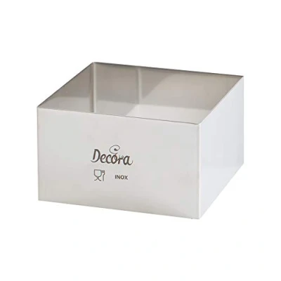 Immagine di Decora 0063792 Quadrato Inox, 9 x 4.5 cm in Acciaio Inossidabile, Argento