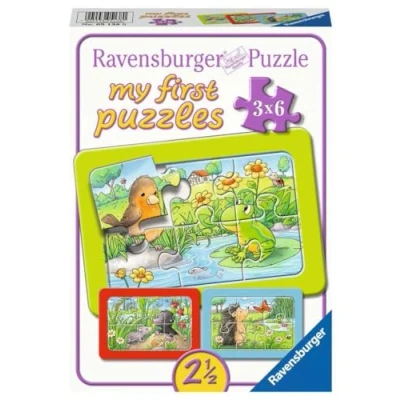 Immagine di Ravensburger animali 05138 Piccoli gelati da giardino, 3 x 6 pezzi, puzzle My first per bambini dai 2,5 anni in su, Colore giallo