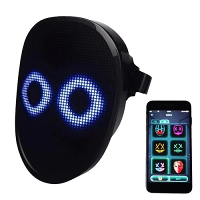 Immagine di MOYACA maschera LED con rilevamento dei gesti, illuminata per bambini/uomini/donne di Halloween feste in costume