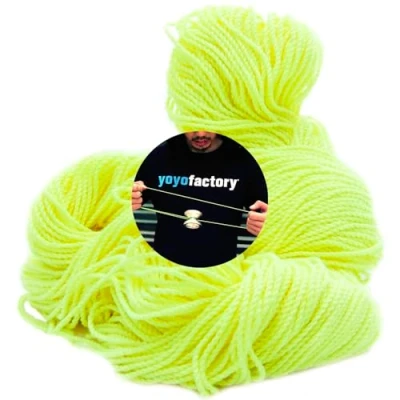Immagine di YOYO FACTORY 100 Yo Corda di Ricambio YoyoFactory Giallo (100% Poliestere, Pezzi, Si Adatta a Tutti i Tipi Yo)