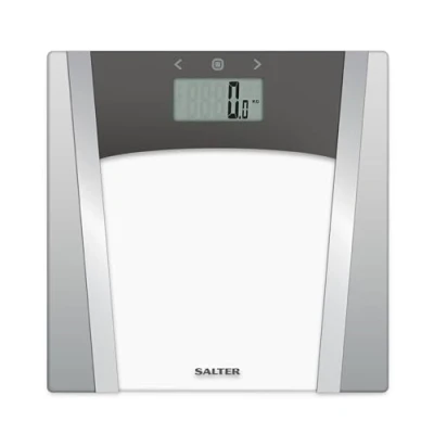 Immagine di Salter 9127 SVSV3R Bilancia rileva grasso con ampio display in vetro per misurare peso, corporeo, acqua, massa muscolare e ossea, BMI BMR, 10 utenti memorizzati, modalità atleta, 180 Kg