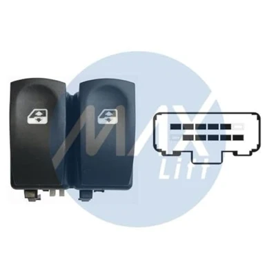 Immagine di MAX SRN106 Interruttore, Alzacristallo anteriore Sx RENAULT: CLIO 3, Modus / Grand Modus, TWINGO 2