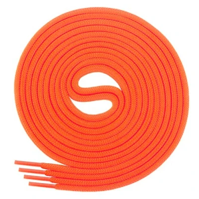 Immagine di Di Ficchiano lacci, lacci rotondi per scarpe business e in cuoio, antistrappo, rotondi, ø 3 mm, lunghezza 60 130 cm poliestere, Adulti (unisex), arancione fluo, 100