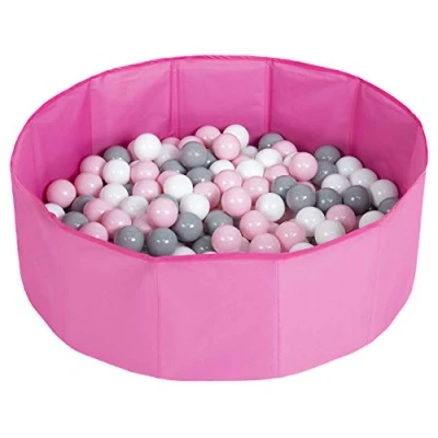Immagine di Selonis Piscina Pieghevole Con 100 Palline Colorate, Rosa:Bianco/Grigio/Rosa Chiaro