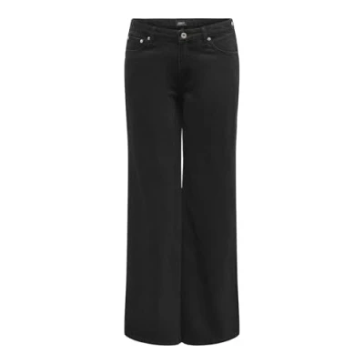 Immagine di ONLY Onlchris Reg Low Wide DNM Mas411 Jeans, Denim Nero, 30W x 32L Donna
