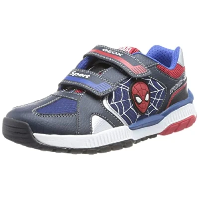 Immagine di Geox Marvel Spiderman Tuono BOY Sneakers basse per bambini, Taglia: 33, Navy/red Tessuto / sintetico