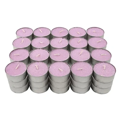 Immagine di Lumini Profumate, 60 Unità Tealight Colore Viola Candele Aromatiche Lavanda