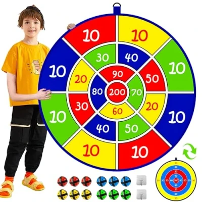Immagine di 25.5 Inches freccette bifacciali per bambini,regalo ragazzo ragazza,giochi interni ed esterni e bomboniere feste di compleanno,adatto ragazzi ragazze 3 4 5 6 7 8 9 10 11 12 anni(65cm)