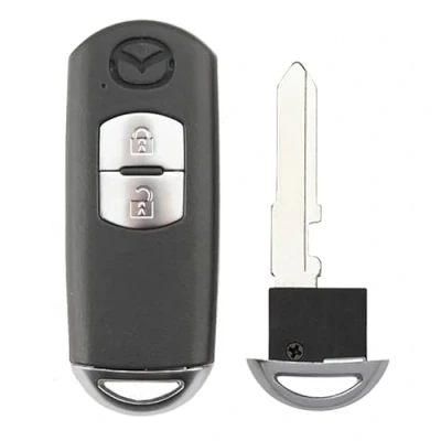 Immagine di 2 bottoni Smart Remote Key Shell Case Fob custodia chiave a guscio auto ricambio telecomando Alloggiamento Fit For Mazda 3 5 6 CX 7 9 MX Miata RX 8 2006 2018