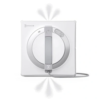Immagine di ECOVACS W2 PRO Robot Lavavetri, Vetri con 3 Ugelli Spruzzatori d&#039;acqua, Sistema di Protezione a 10 Livelli, Pianificazione del Percorso WIN SLAM 4.0, Scalata Stabile