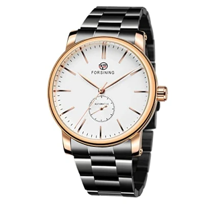 Immagine di FORSINING Orologio da polso automatico analogico uomo in acciaio inossidabile per uomo, Bracciale