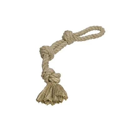 Immagine di Nobby Rope Toy, corda da gioco doppia in sisal di colore naturale, 60 cm, 600 g, 3 nodi