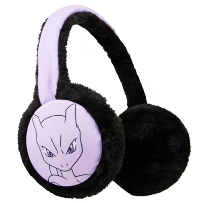 Immagine di Pokémon Paraorecchie Bambino, Accessori Invernali Caldo Accogliente Paraorecchi per Gite Scolastiche (Multicolore Mewtwo)
