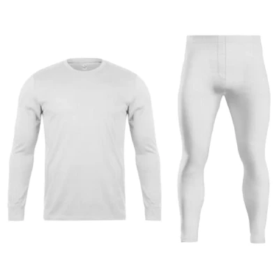 Immagine di Orbiz Set di biancheria intima termica da uomo, maglia a maniche lunghe e pantaloni lunghi, invernale perfetta, bianco, XXL