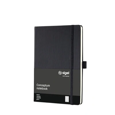 Immagine di SIGEL CO121 Taccuino premium con quadretti, A5, copertina rigida, nero, Conceptum