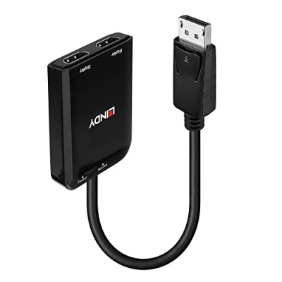 Immagine di LINDY 38433 DisplayPort / HDMI Adattatore [1x 2x HDMI®] Nero 0 m