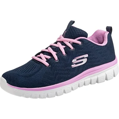 Immagine di Skechers Graceful Get Connected, Sneaker Donna, Navy Mesh Pink Trim, 36.5 EU