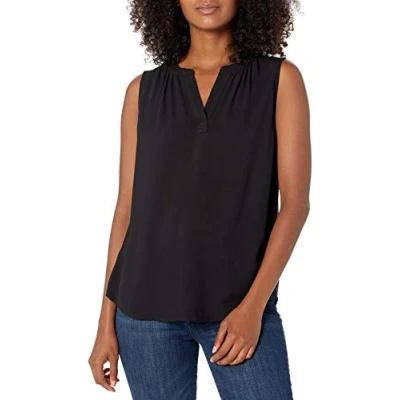 Immagine di Amazon Essentials Camicia in Tessuto Senza Maniche Donna, Nero, M