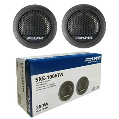 Immagine di 2 tweeter compatibile con ALPINE SXE 1006TW 45 watt rms 280 max 3 cm di diametro ridotta profondità 1,5 sensibilità 88 db spl auto, a coppia