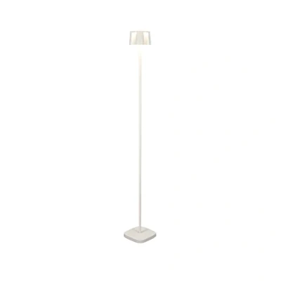 Immagine di Konstsmide Lampada LED da pavimento Nice, bianca, in alluminio, IP54, dimmer, CCT