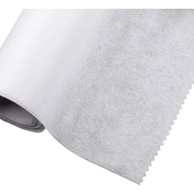 Immagine di The Bead Shop Tessuto termoadesivo/hot melt peso 90 cm di larghezza 3 metri bianco (tessuto non tessuto)