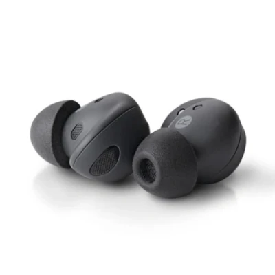 Immagine di Comply Cuscinetti auricolari in schiuma progettati per Samsung Galaxy Buds2 Pro, M, 3 paia, colore nero, massimo comfort, vestibilità incrollabile, punte di ricambio memory foam, prodotti negli