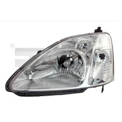 Immagine di TYC 20 6252 05 2 Fari Sx H4 con motore elettrico, portalampada HONDA: CIVIC 7 Hatchback