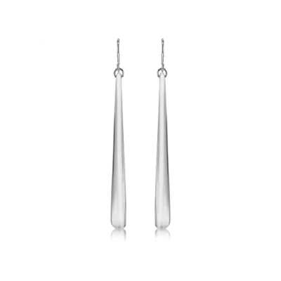 Immagine di Tuscany Silver Orecchini pendenti a forma di elettroformatura graduata in Argento Sterling, lunghezza 85,5 mm, sterling da donna