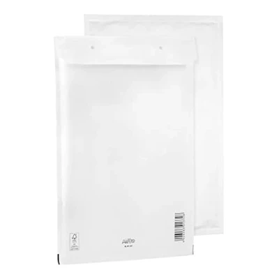 Immagine di 10 buste imbottite Bantex G7 (250 x 350 mm) 17/G, colore bianco, con chiusura autoadesiva