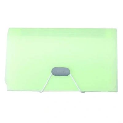 Immagine di Cartellina portadocumenti A6,1 pezzi, formato A6, con etichetta, 13 tasche, cartella portadocumenti, per fatture, ricevute, coupon (verde)