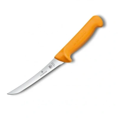 Immagine di Victorinox, coltello disossatore da cucina Swibo, lama normale semiflessibile, manico in nylon, nero