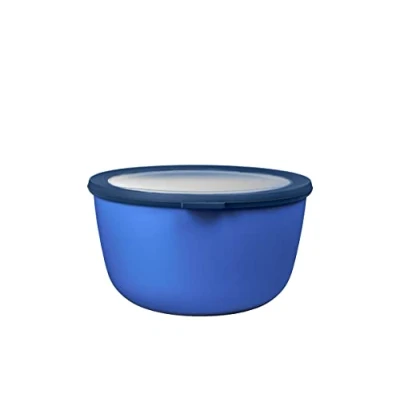 Immagine di Mepal Multi Bowl Cirqula Round Contenitori Plastica con Coperchio Adatto come contenitore ermetico per Frigo, microonde, Congelatore e piatti da portata Ciotole Cucina 3000 ml Vivid blue