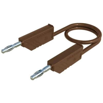Immagine di SKS Hirschmann MLN 25/2,5 BR Cavo di misura Spina a banana 4 mm 25.00 cm Marrone 1 pz.