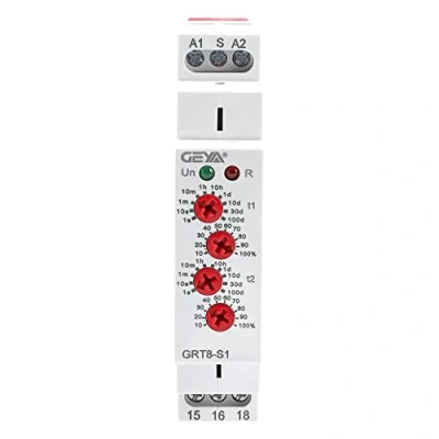 Immagine di GEYA Relè temporizzatore di ciclo asimmetrico 1SPDT 16A AC230V ritardo del timer ripetizione ciclatore su guida DIN modulare(GRT8 S1,AC230V)